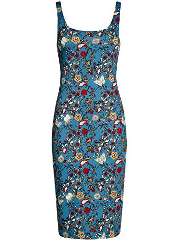 Oodji Ultra Donna Abito in Maglia con Spalline