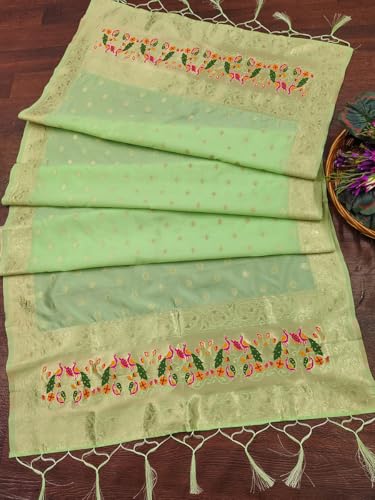 Image of DEVANGI Women's Pathni Banarasi Silk Unstitched Salwar Suit Dress Material With Dupatta