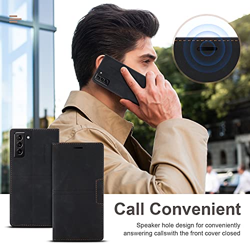 Blllue Capa carteira compatível com Motorola Moto Edge, capa flip porta-cartões suporte magnético fó