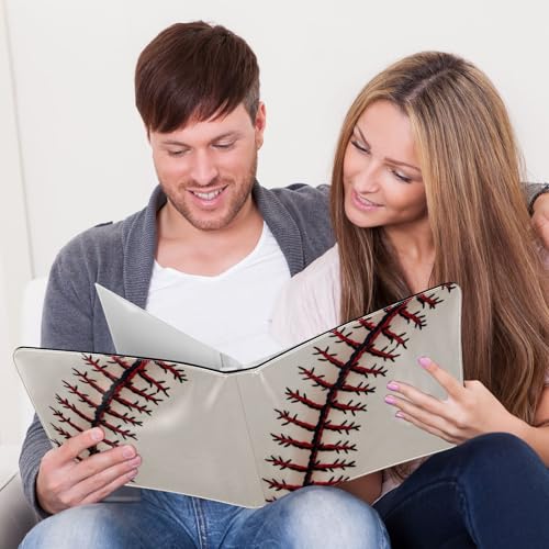 Yettasbin Photo Albums, Baseball Pu Leather Bookshelf Photo Albums, Large Waterproof Diy 3 Ring Scrapbooking Album With 40 Detachable Blank Pages For Family Wedding Baby Life Memory thumb #7