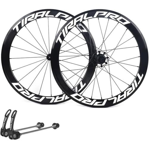 Juego De Ruedas De Bicicleta De Liberación Rápida Freno De Llanta 700C Road Bike Rueda De Sello Rodamientos 20/24H ALU Aleación Soporte De Llanta 7/8/9/10/11 Velocidad Cassette,Negro