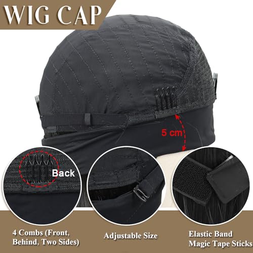 Colorful Queen Glueless Headband Wig Long Black Body Wave Headband Wigs for Black Women Synthetic Natural Looking Wavy Wig Heat Resistant 180% Density (26inch, 1B#) - Image 6