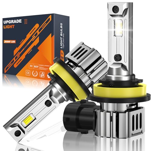 JOSHF H11/H8/H9 Bombilla Led, Anti-Error CSP 120W 30000LM +700% LM 6500K Faro Blanco para Coche y Moto, Actualización de la Bombilla Halógena y Xenon-1:1 Mini Kit, DC12V, 2 Bombillas