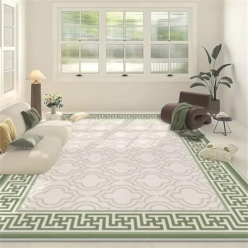 Tapis de sol salon simple vert 70x140cm pour décoration table