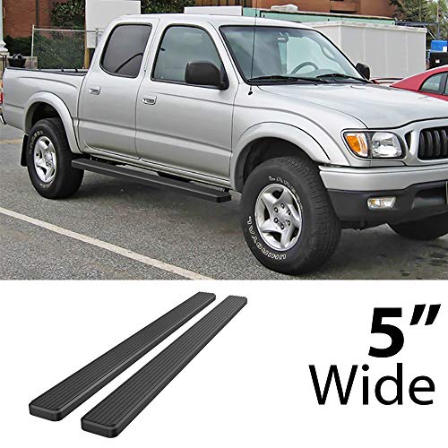 Estribos HD Ridez Acero 5in Negro para Toyota Tacoma 2001-2004 miniatura 2