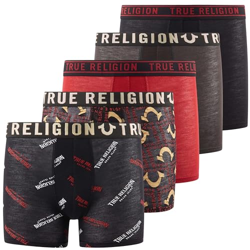 True Religion Boys Underwear 5 Pack Boxer Briefs for Boys 6-18 Durable Stretch Breathable Moisture Wicking