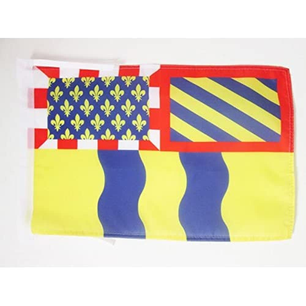 AZ FLAG - French Department of Saône-et-Loire Flag - 18'' x 12'' - 100% Polyester France Small Banner with Two Cords - Fade Resistant - Vivid Colors - 18x12 in - 45x30 Cm — image 1