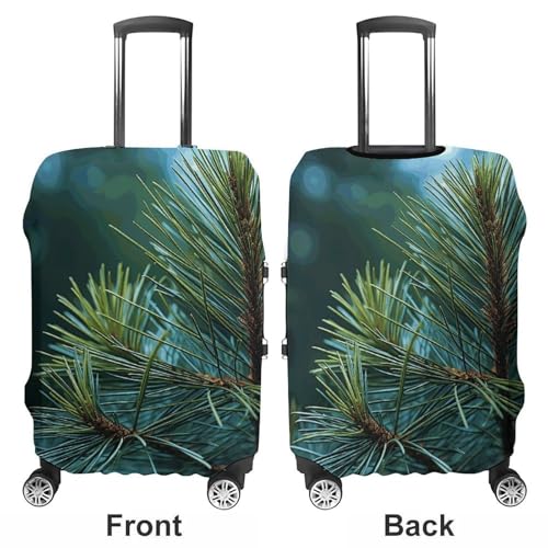 Carry on Luggage Cover Pine Tree Green Needles Suitcase Covers for Luggages Tsa Approved Travel Luggage Sleeve Protector Elastic Suitcase Protector Anti-Scratch Washable Fits 19-30 Inch Case -XL3