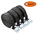 Produktbild Joeyer 4 Stück Befestigungsriemen-Set Spanngurte Schwarz, Zurrgurte Spanngurte Ratschengurte zur Befestigung am Fahrradträger Belastbar bis 300kg DIN EN 12195-2(5Mx25MM) (Black)