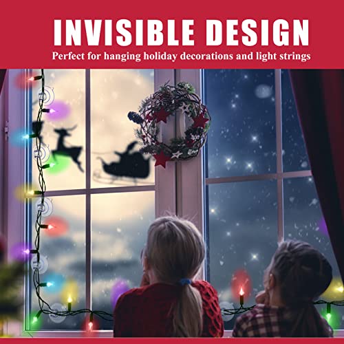 image for Miuezuth Mini Christmas Light Suction Cups [Set of 60] Small Holiday L