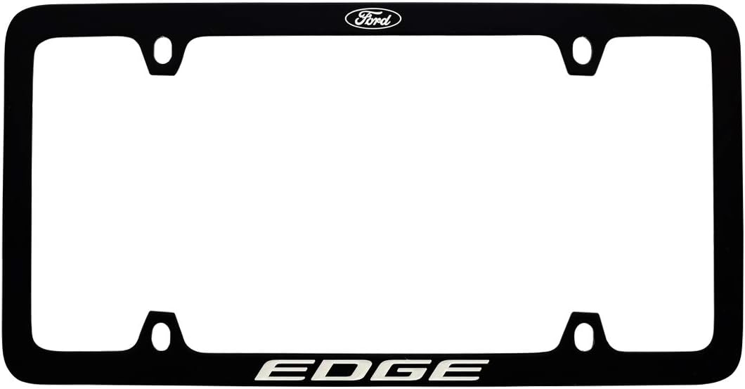 Ford Edge Wordmark Metal Black License Plate Frame Holder