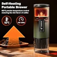 GVODE Tragbare Kaffeemaschine mit Akku, 3-in-1 Mobile Espressomaschine (NS/DG Kapseln & Pulver), 20 Bar Selbsterhitzend Mini Kaffeemaschine für Camping, Auto & Reise, Inkl. Tasche & Ständer - Grün – Ansicht 6