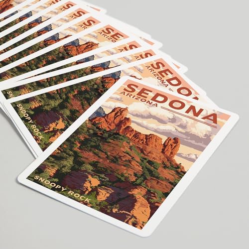 Lantern Press Sedona Arizona Snoopy Rock naipes póker miniatura 5