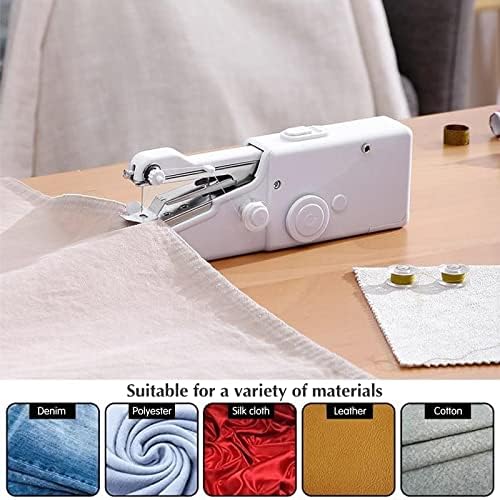 Mini Portable Sewing Machine Handheld Sewing Machine Electric Stitch Household Tool for Kids Clothing, DIY Crafts Clothing Curtains Repair Home Travel Use