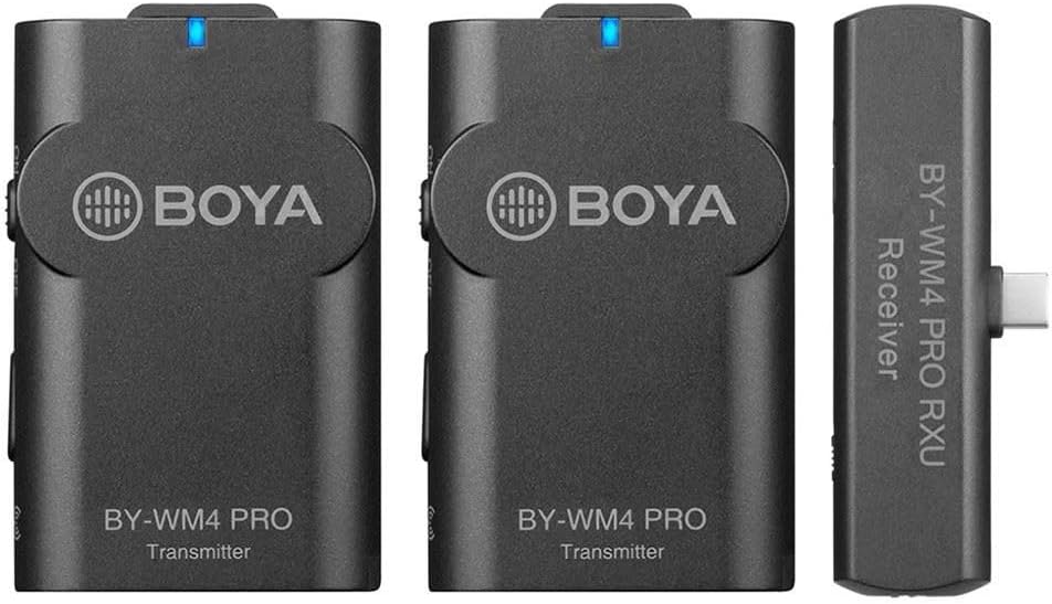 BOYA 2.4G Wireless Microphone Kit for Type-C Devices 1+2