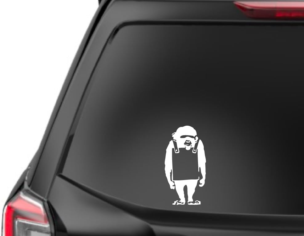 カインドストア 自動車 ステッカー カー リア ウィンドウ デカール バンクシー モンキー Banksy Monkey ホワイト M9 W Bellandjohn