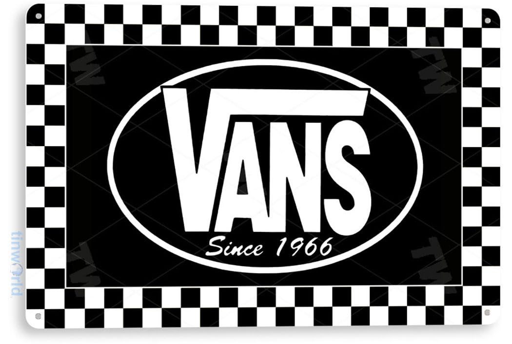 Amazon.com: Tinworld Tin Sign: Vans Skateboard Metal Décor D011