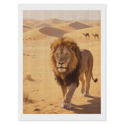 Kit broderie diamant lion 5D FodPand idée cadeau loisirs créatifs