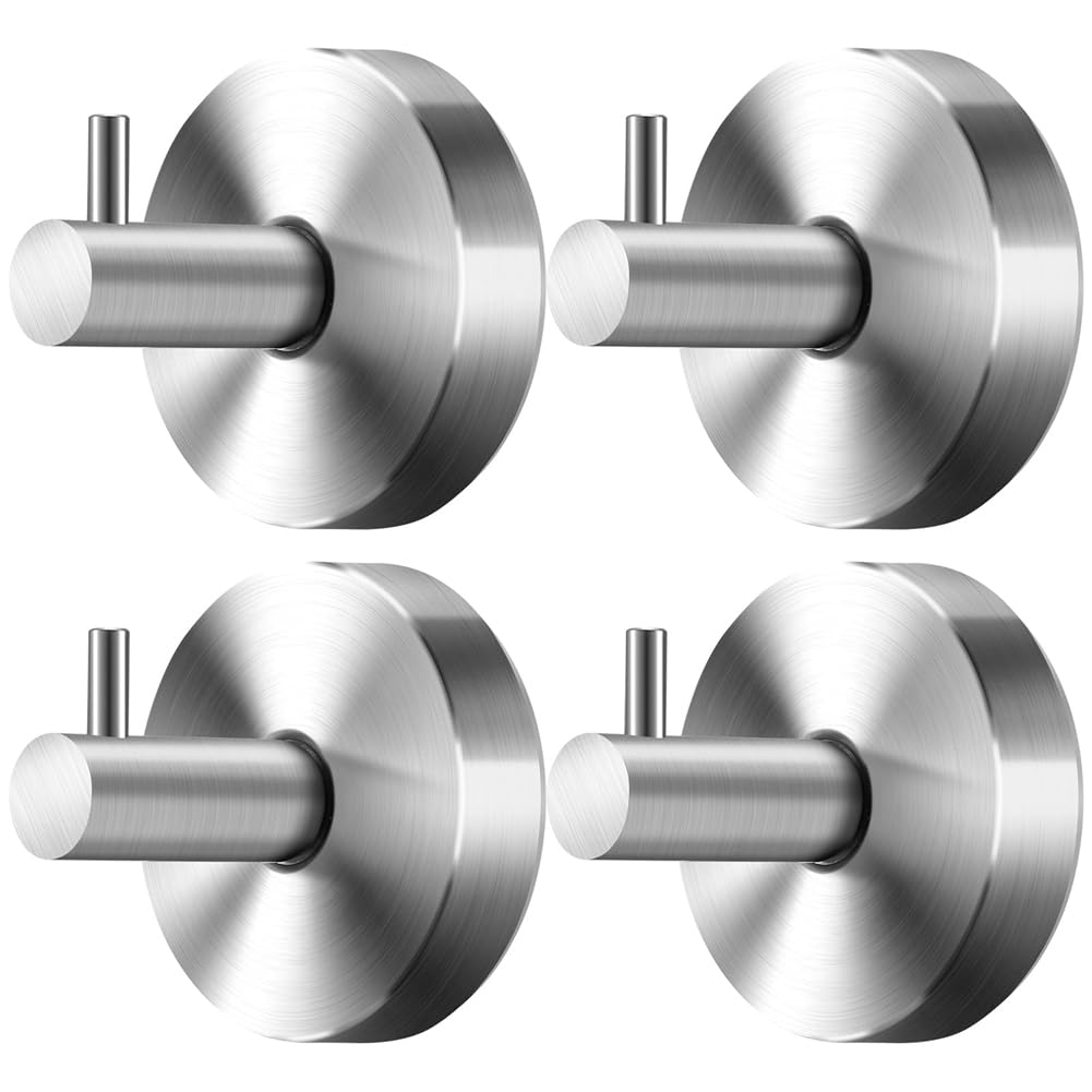 CTRLZS 4pcs Suction Cup Hooks, Towel Hooks, No Drilling Hooks, Suction Cup, Bathroom, Kitchen, Clothes Hooks