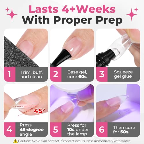 Image of UNA GELLA 2Pcs x 25g Solid Nail Glue Gel, U V Gel Nail Glue for Nail Tips