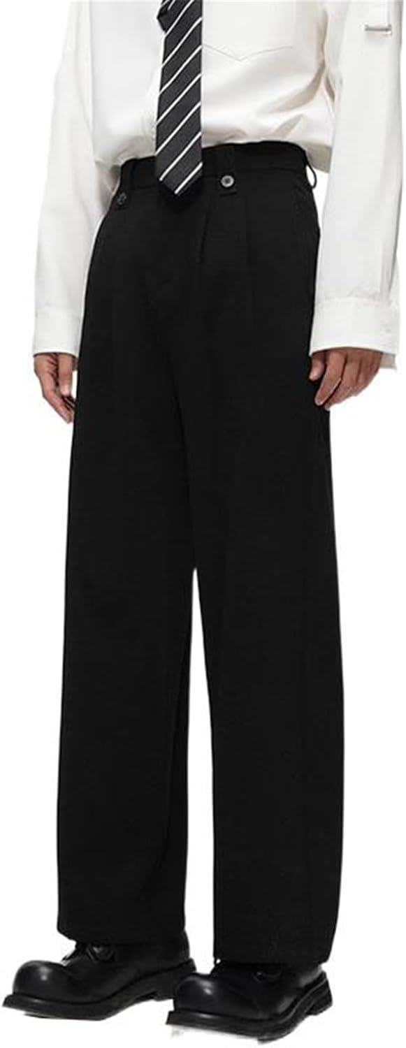 Men's Suit Pants Lightweight Straight Leg Loose Summer Casual Office Work Trousers for Men