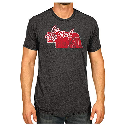 Elite Fan Shop Nebraska Cornhuskers Tshirt Charcoal Vintage - M