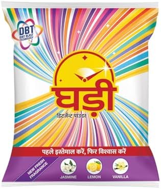 GHADI DETERGENT POWDER WITH ADVANCED DIRT BLAST TECHNOLOGY TOUGH STAIN REMOVAL & REFRESHING FRAGRANCE 3KG