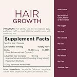 Nature's Bounty Optimal Solutions Hair Growth Supplement with Biotin, Hair Growth Vitamins with Biotin Silicon & Arginine, 1 Per Day, 30 Capsules, One Month Supply - Image 5