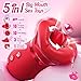 Vibrator Adult Sex Toys for Women - Sovokn 5IN1 Mouth Sucking Vibrator Rose Sex Toy, 10 Tongue Licking, 3 Auto & 1 Manual Sucking Adult Toys New APP, Anal Clit Nipple Vibrators Female Couples Sex Toys
