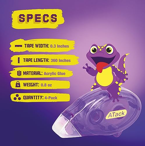 image for ATack Double Sided Tape Adhesive Runner Roller, 0.3-inch by 360-Inch, 