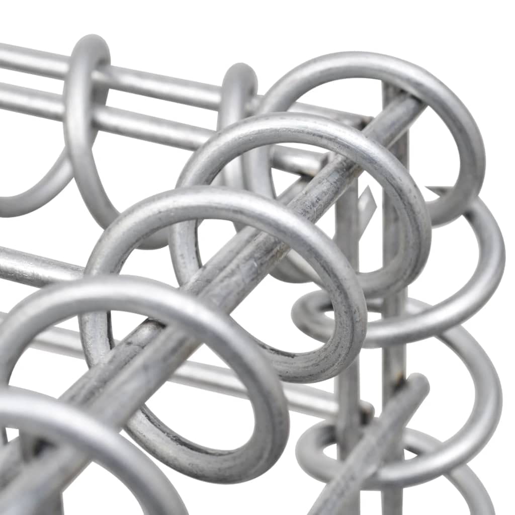 2 Poteaux Pour Panier Gabion 40x40x140cm - Fer Galvanisé, Maille 10x5cm, Pour Jardin Et Extérieur