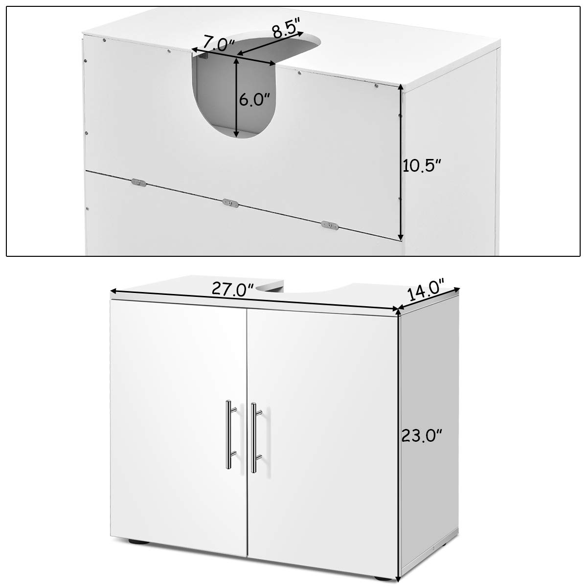 Buy Giantex Bathroom Vanity Under Sink Storage, 27" Wide 14