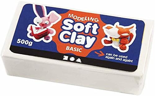 Creativ 78681 Soft Clay, size 13x6x4 cm, white, 500g, 13.5 x 6.5 x 4 cm - Image 5