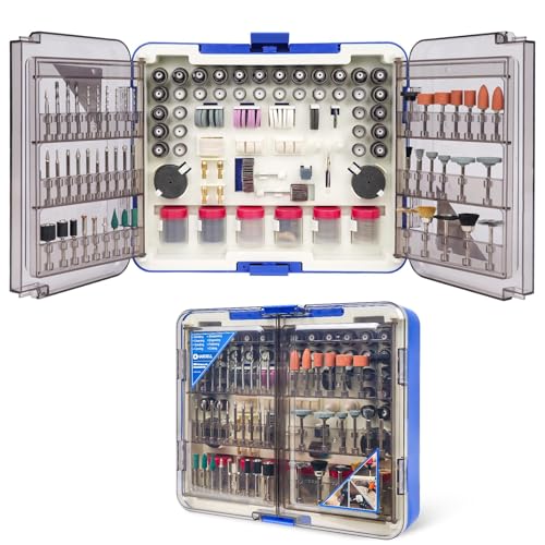 HARDELL Rotary Tool Accessories, Fits Dremel Rotary Tools, 508PCS Power Rotary Tool Bits with 1/8"(3.2mm) Diameter Shanks, Universal Fitment for Sanding, Drilling, Polishing, Carving, Polishing