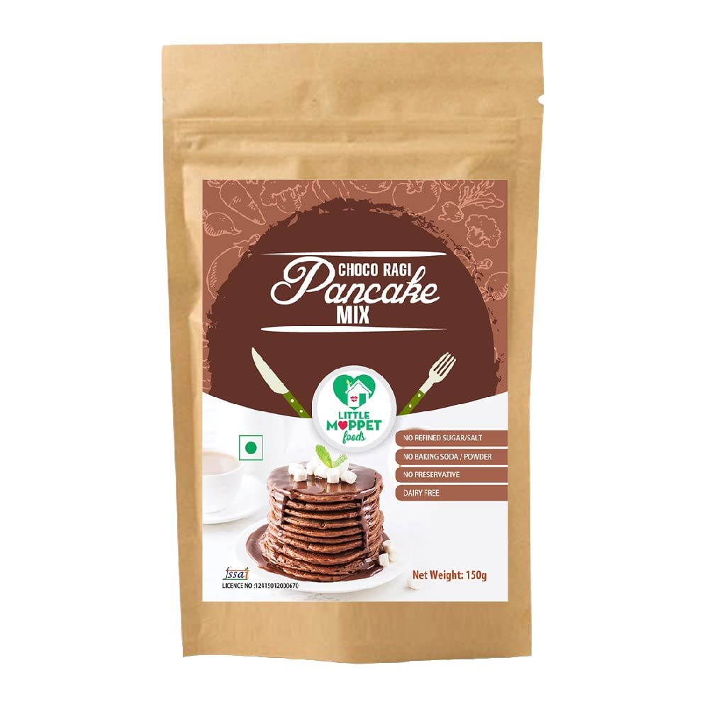 LITTLE MOPPET FOODS Choco Ragi Pancake Mix - 150 grams (B07F9Y44WB) Amazon Price History, Amazon Price Tracker