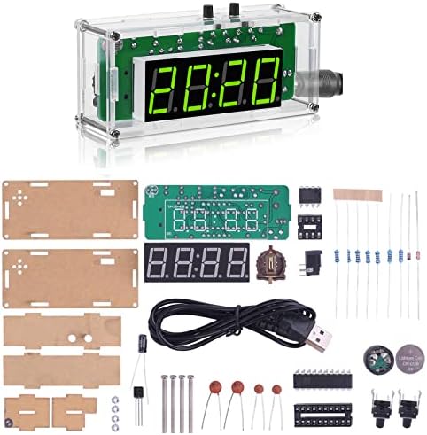 MiOYOOW 4-Digit DIY Digital Clock Kit, Soldering Practice Kit for Students