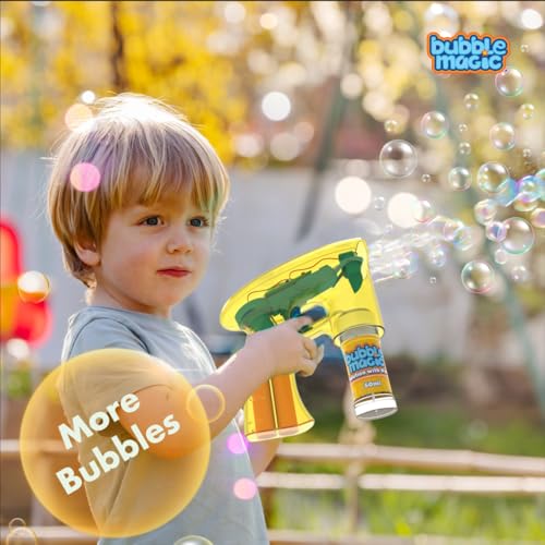 Image of Bubble Magic Light Up Electronic Bubble Blaster - Yellow
