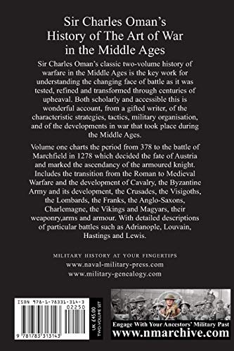 Image of Sir Charles Oman's History of the Art of War in the Middle Ages Vol 1