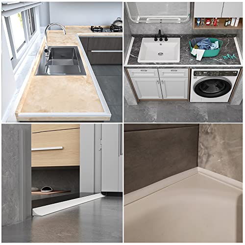 Yuexitech Schwallschutzleiste - Selbstklebend, Silikon, Für Dusche & Küche