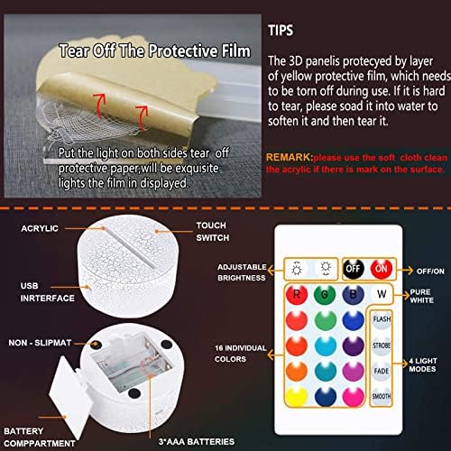 MARZIUS Axolotl 3D Illusion Bedroom Decorations Night Light Table Lamp,16 Colors,Touch Remote Control,Room Decor Gifts for Girls, Men, Women, Kids, Boys, Teens