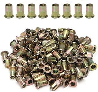 100pcs Carbon Steel Metric M4 Rivet Nuts Threaded Rivet Insert Nutsert Rivnuts Kit M4-0.7mm