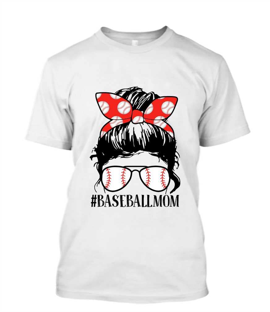 HAMERCOPMom Life Softball Baseball Mom Mother's Day Present Unisex T-Shirt Long Sleeve Sweatshirt Hoodie White