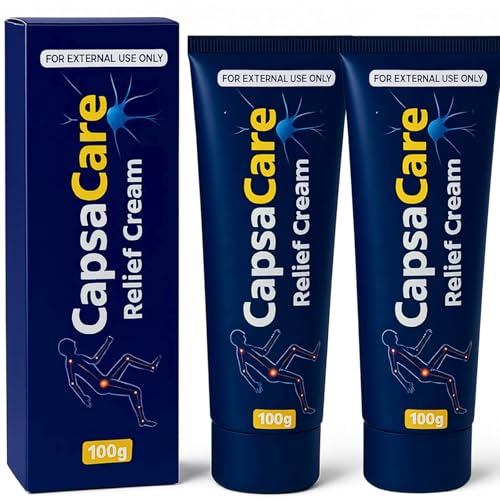 2PC Capsacare Neu - ropathy Relief Cream | Pain Relief Cream with Cap - saicin Arnica Men - thol | Relieve Discomfort in Muscles and Joints | Pain Relief for Feet Hand Leg and Waist Non-Greasy
