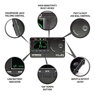 KLIQ MetroPitch Accordeur métronome pour tous les instruments avec guitare, basse, violon, ukulélé et modes d’accordage chromatique Générateur de tonalité Pochette de transport incluse Noir - Les Beatles, Paul McCartney, John Lennon, RIngo Starr, George Harrison KLIQ MetroPitch Accordeur métronome pour tous les instruments avec guitare, basse, violon, ukulélé et modes d'accordage chromatique Générateur de tonalité Pochette de transport incluse Noir – Image 5