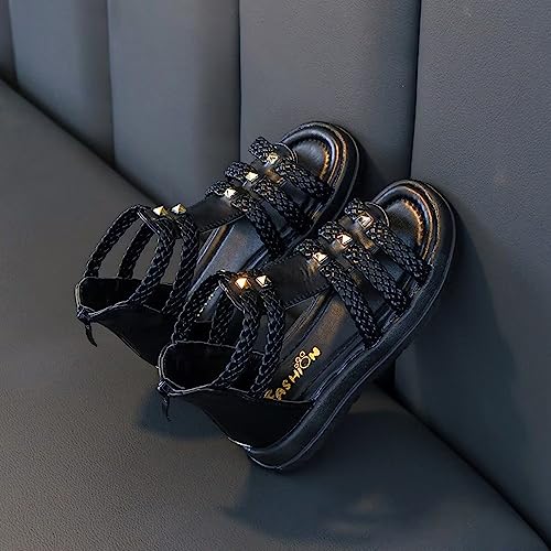 Girls Sandals Fashion Summer Strappy Flats Gladiator Sandals Shoes with Heel Zipper For Toddler/Little Kid/Big Kid2