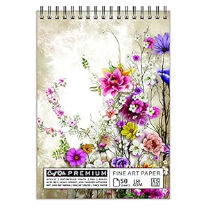 Craft Qila Colorful Painting (50 Sheets, 100 Pages) A5 Sketchbook | Top Spiral-Bound Sketchpad for Artists | Professional Grade Drawing and Sketchbook
