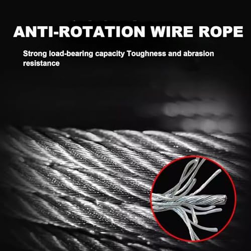 Winche manual para remolque 2600 lbs con cable de acero miniatura 3