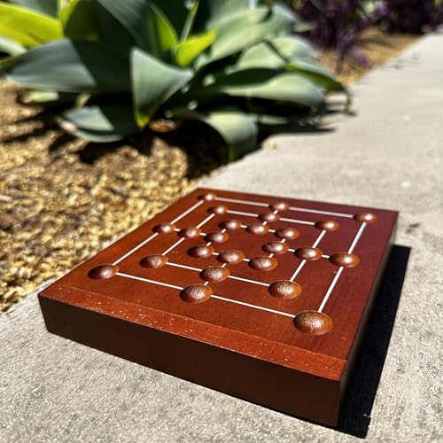 Juego de Mesa Nine Men's Morris de Madera Sólida 5 pulg miniatura 4