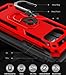 for Samsung Galaxy S10e Case: Galaxy S10e with Screen Protector - Military Grade Protective Cases with Finger Ring Holder Kickstand for Samsung S10e(Red)