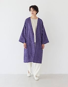 着物リメイク誠 13291】 着物リメイク 男物着物 ロングコート シンプル 緑系